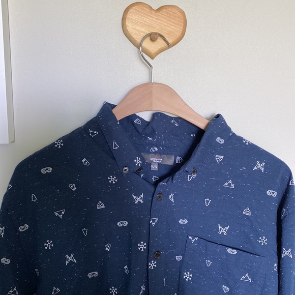 Mountain Ridge Alpine Print Button Up - Picture 2 of 4